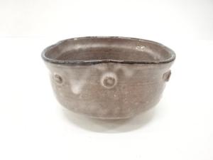 作家物　唐津焼　四方茶碗(保護箱付)